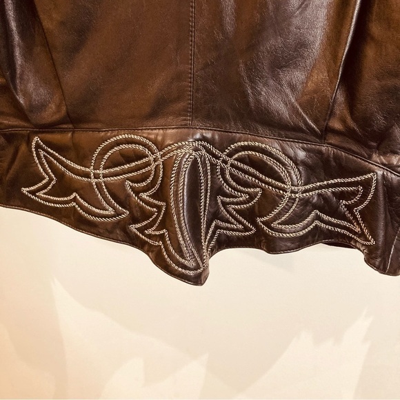 CLAUDE  MONTANA Sz 40 Fall/Winter 1984 Lambskin Leather Western Fringe Jacket - Picture 13 of 16